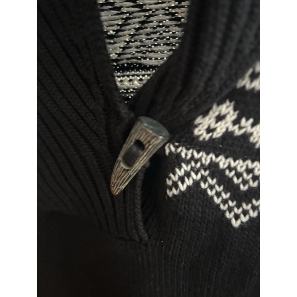Vtg Lauren Ralph Lauren Knitted Fair Isle Sweater L Fisherman Black Nordic - Picture 6 of 12